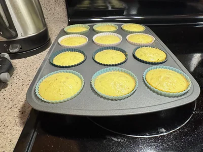 Muffin eggs made with Elizabeth's help