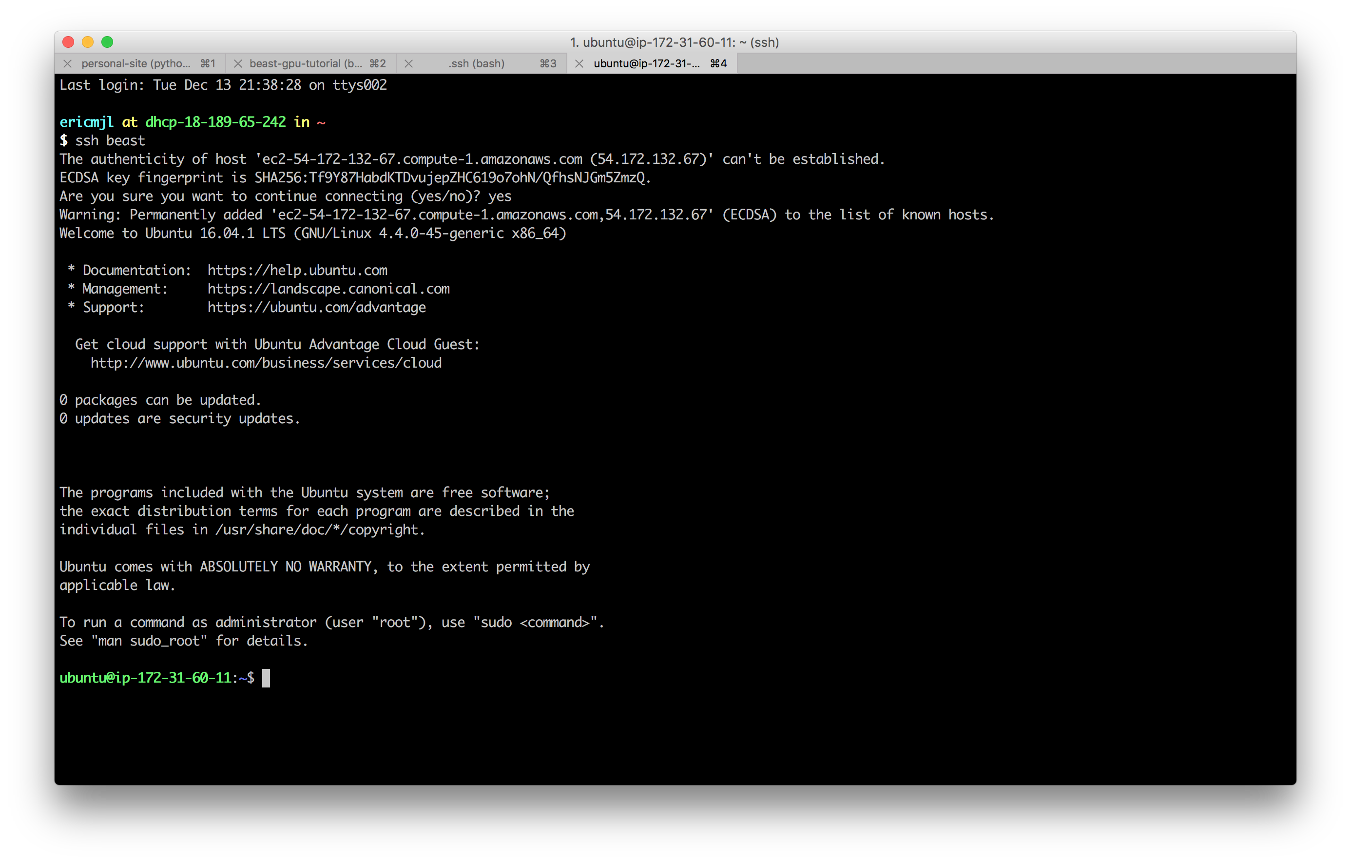 SSH in iTerm2