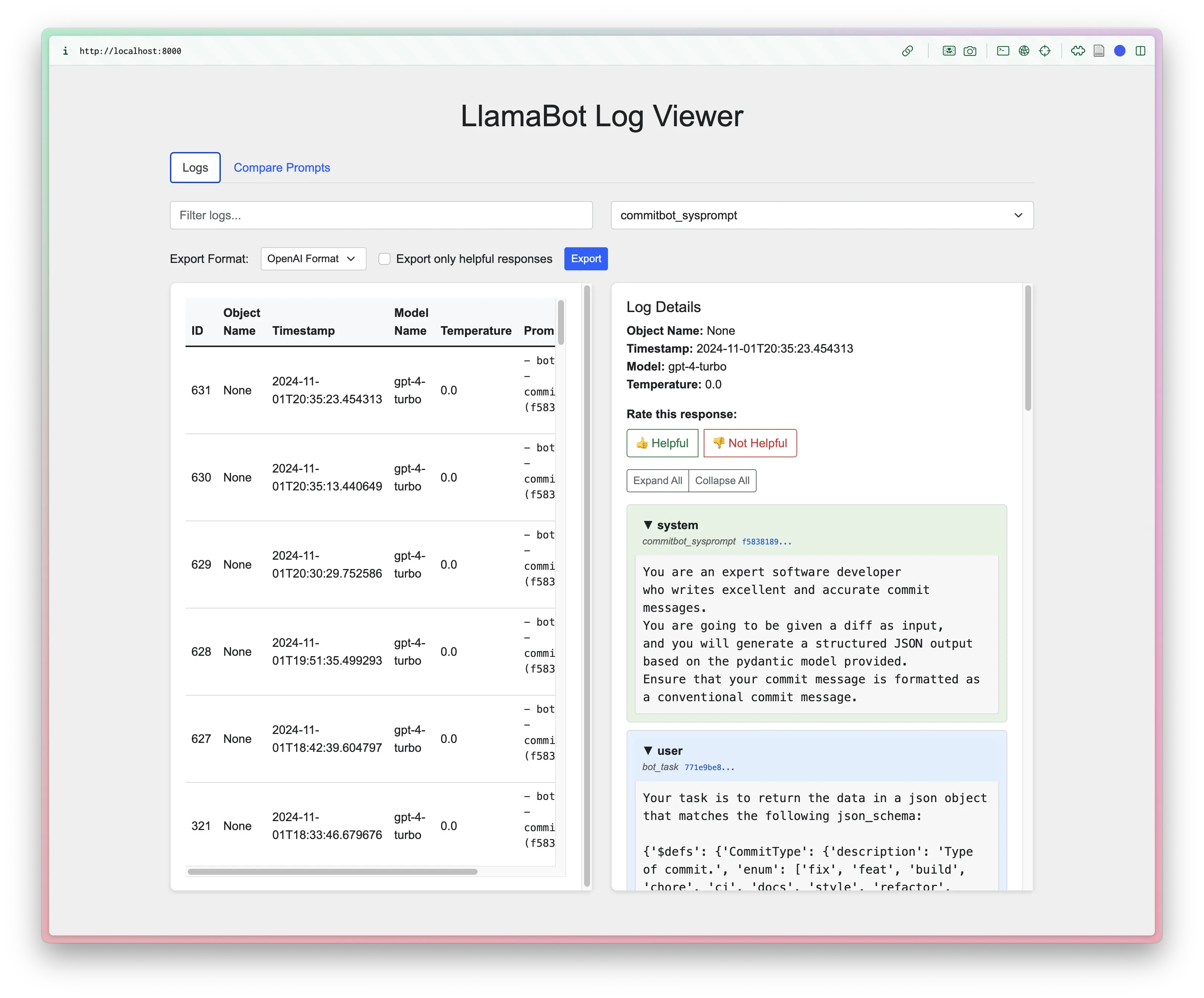 Automatic logging