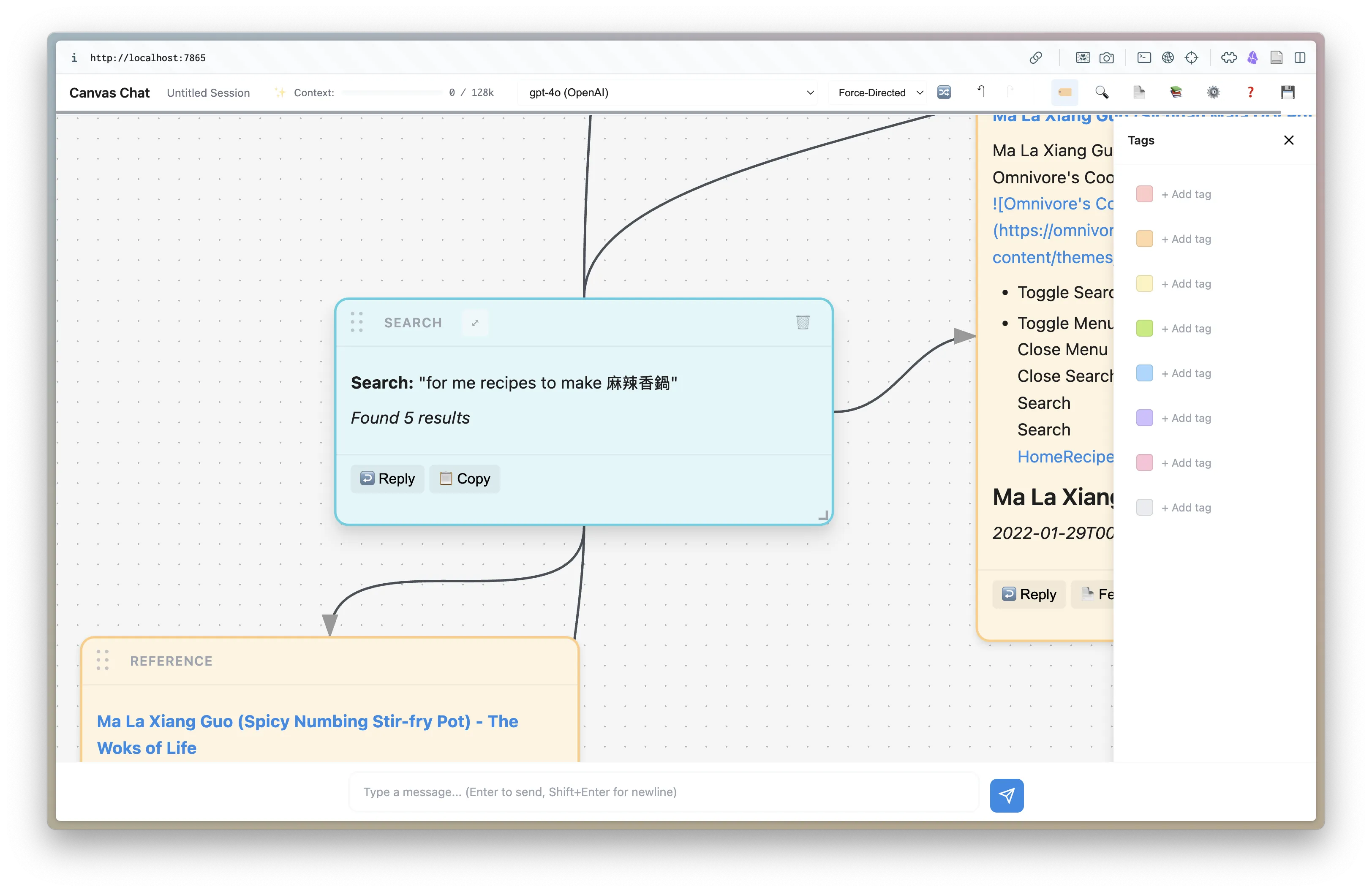 Web search results showing reference nodes