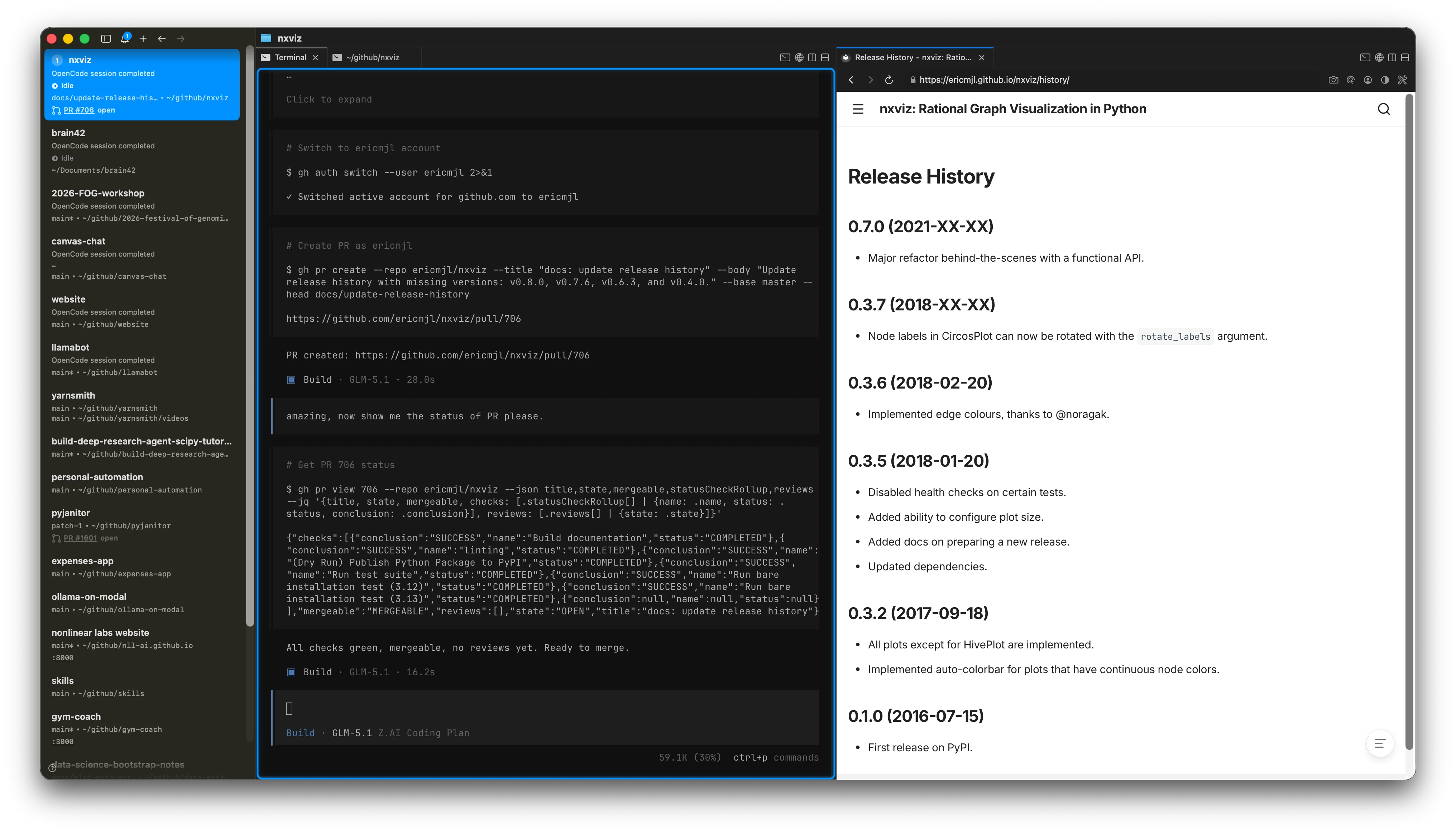 Cursor's built-in browser showing a web app alongside the coding agent